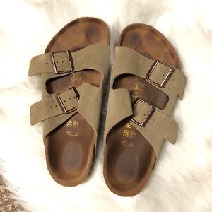 Suede birkenstock sandals